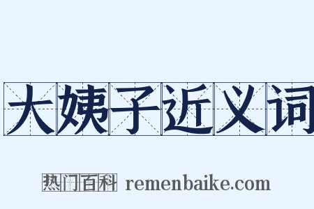 大姨子近义词是什么意思的图片